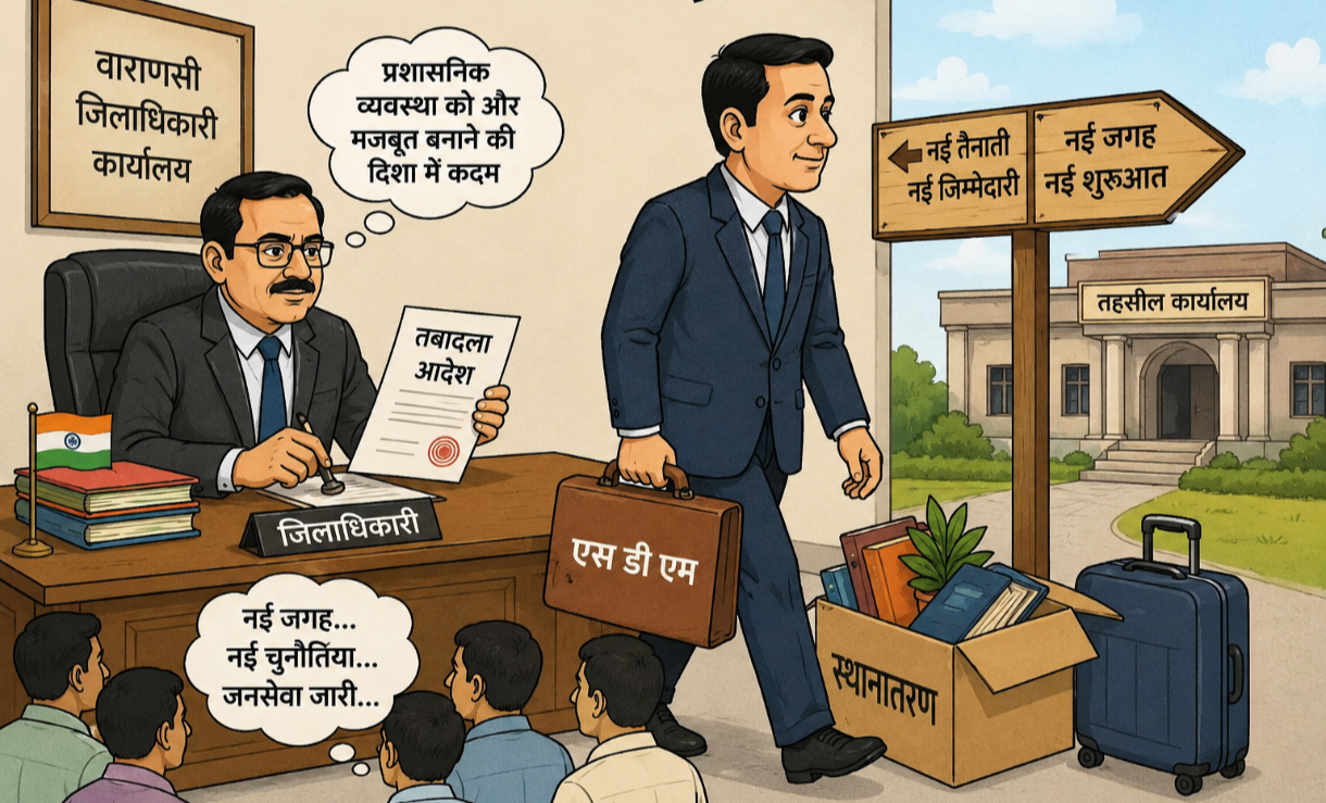 वाराणसी में प्रशासनिक फेरबदल: जिलाधिकारी ने नवागंतुक एसडीएम, तहसीलदार और नायब तहसीलदारों की तैनाती की