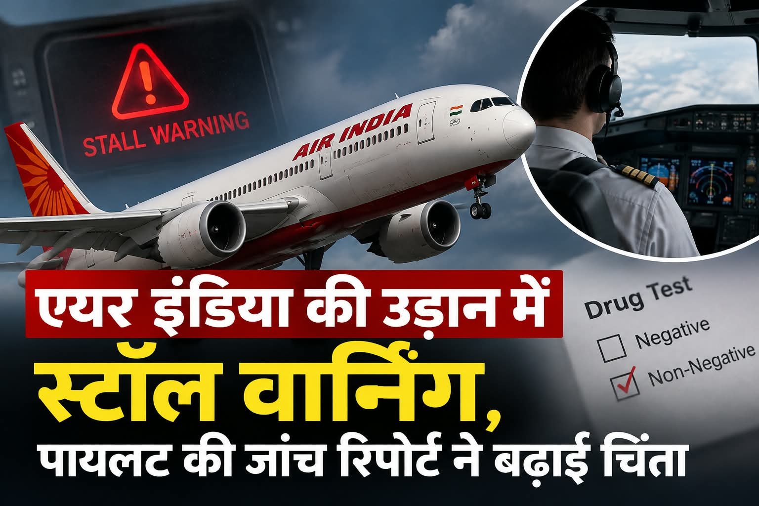 एयर इंडिया की उड़ान में स्टॉल वार्निंग, पायलट की जांच रिपोर्ट ने बढ़ाई चिंता