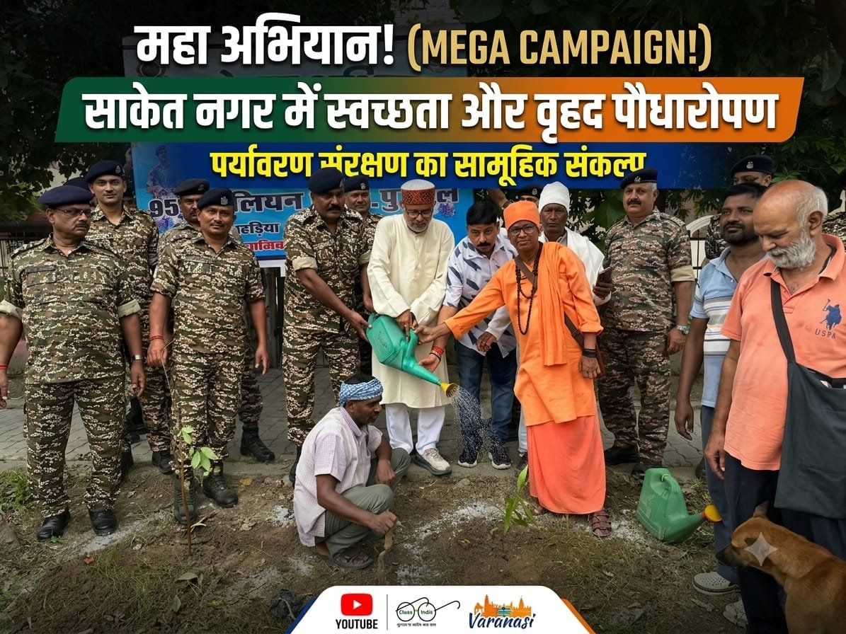 साकेत नगर में स्वच्छता अभियान के साथ पौधारोपण, पर्यावरण संरक्षण का लिया संकल्प