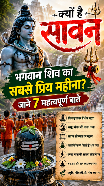 क्यों है सावन भगवान शिव का सबसे प्रिय महीना? जाने 7 महत्वपूर्ण बातें